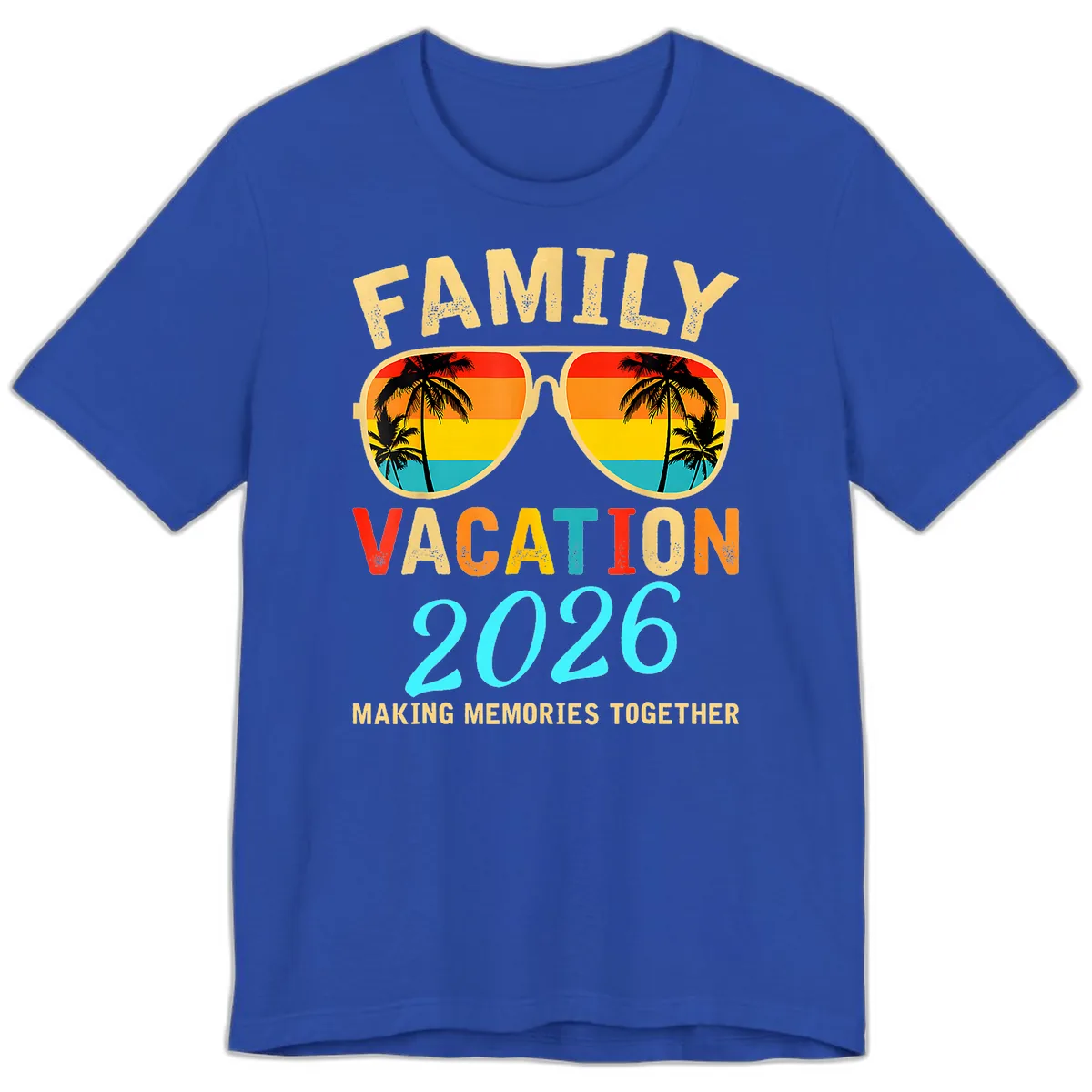 Family Vacation 2026 Sunglasses Beach Design Premium T-Shirt in True Royal