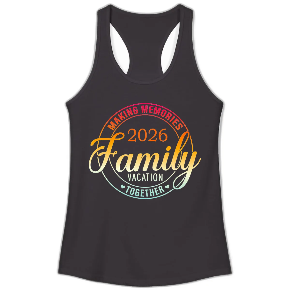 Making Memories 2026 Family Vacation Together Ladies Tank in Black