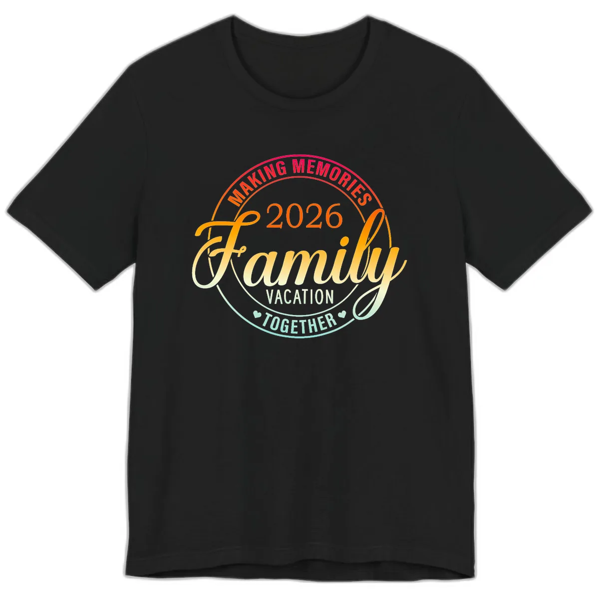 Making Memories 2026 Family Vacation Together Premium T-Shirt in Black