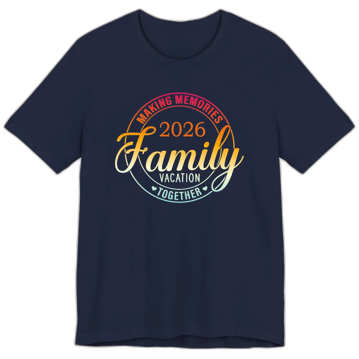 Making Memories 2026 Family Vacation Together Premium T-Shirt in Navy