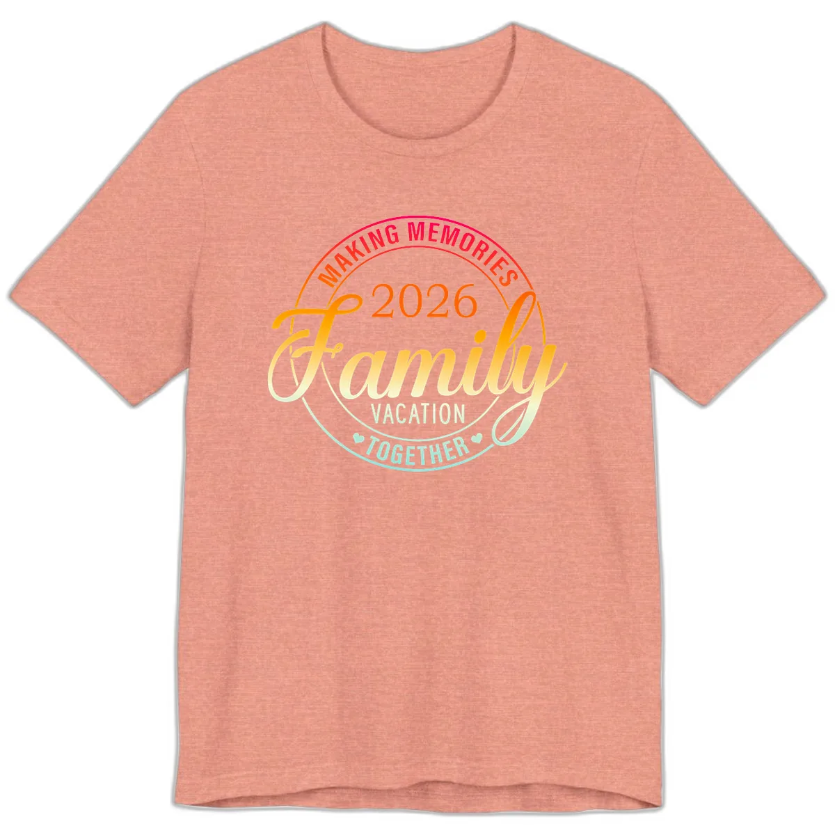 Making Memories 2026 Family Vacation Together Premium T-Shirt in Heather Sunset
