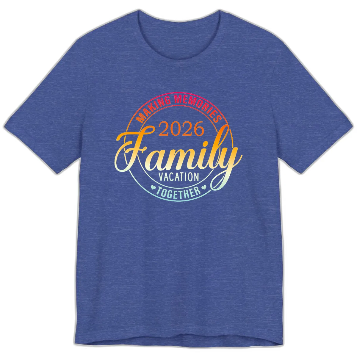 Making Memories 2026 Family Vacation Together Premium T-Shirt in Heather True Royal