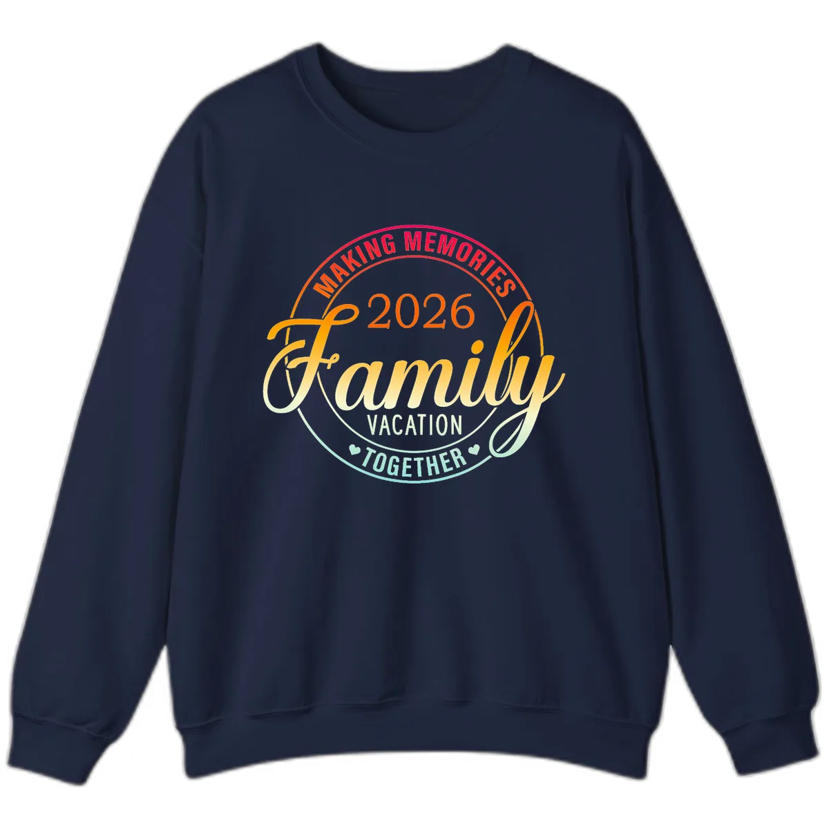 Making Memories 2026 Family Vacation Together Sweatshirt in Navy