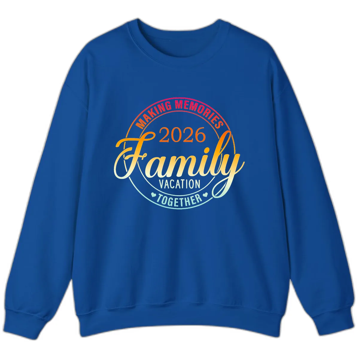 Making Memories 2026 Family Vacation Together Sweatshirt in Royal