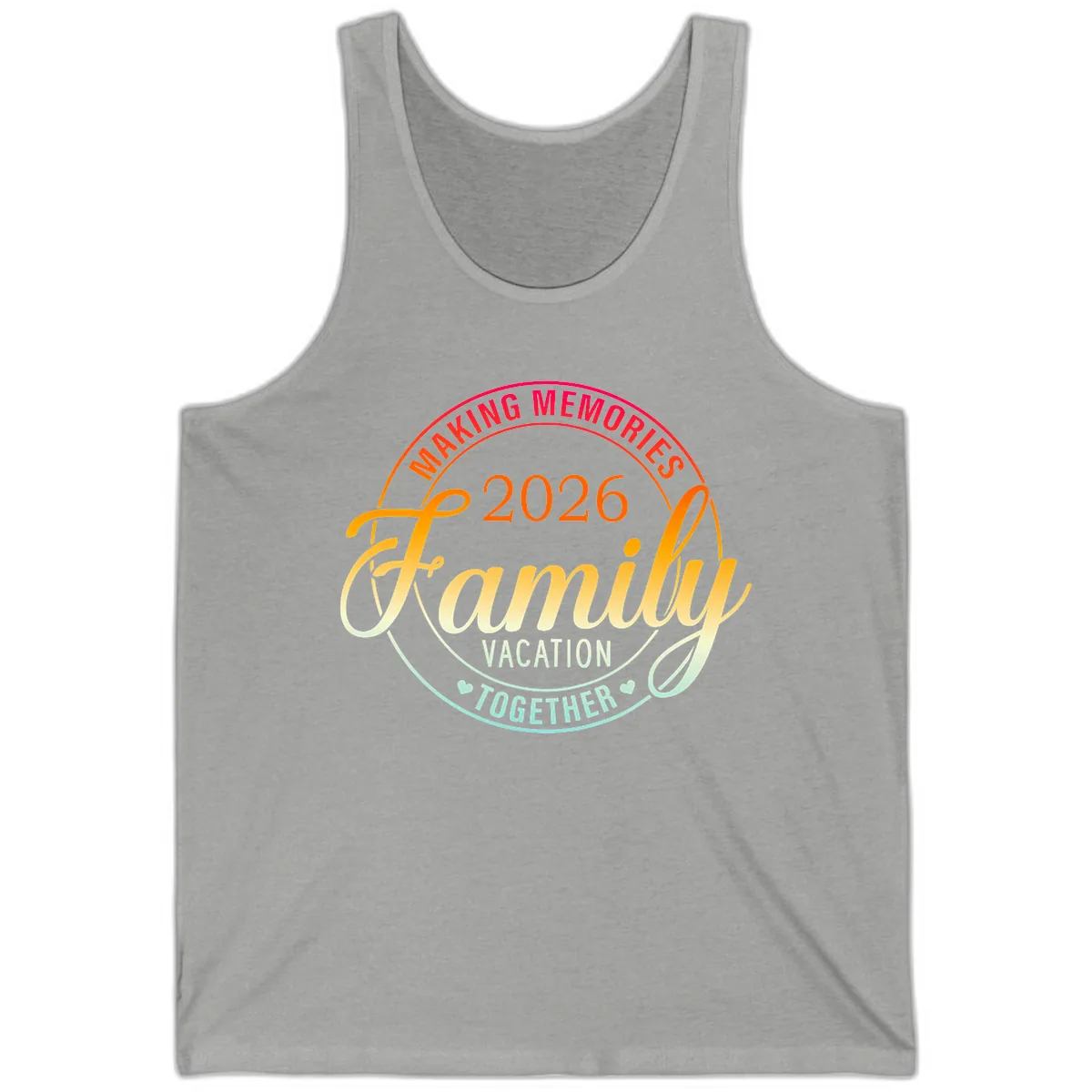 Making Memories 2026 Family Vacation Together Tank in Athletic Heather