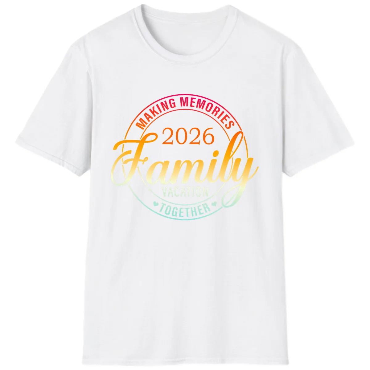 Making Memories 2026 Family Vacation Together T-Shirt in White