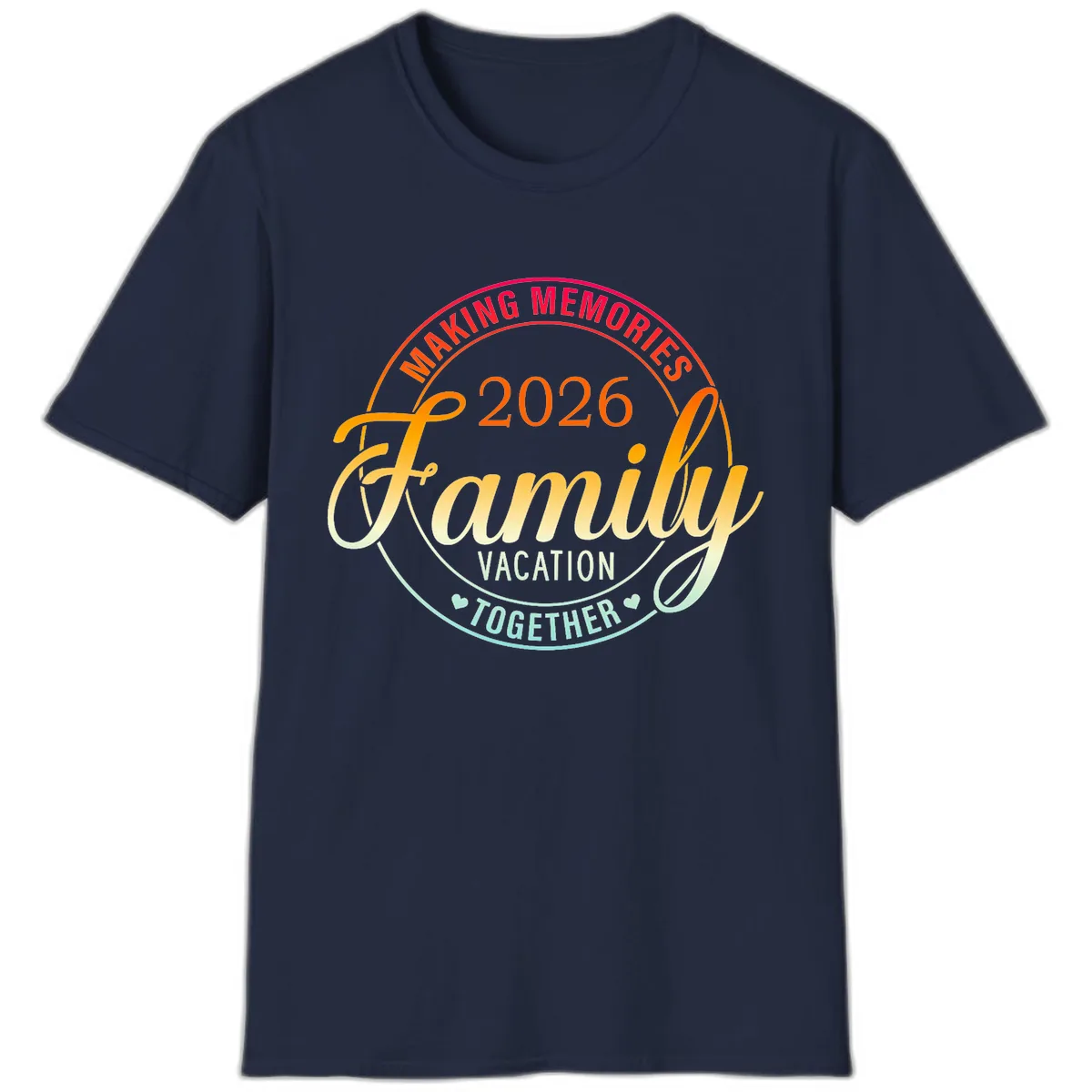 Making Memories 2026 Family Vacation Together T-Shirt in Navy