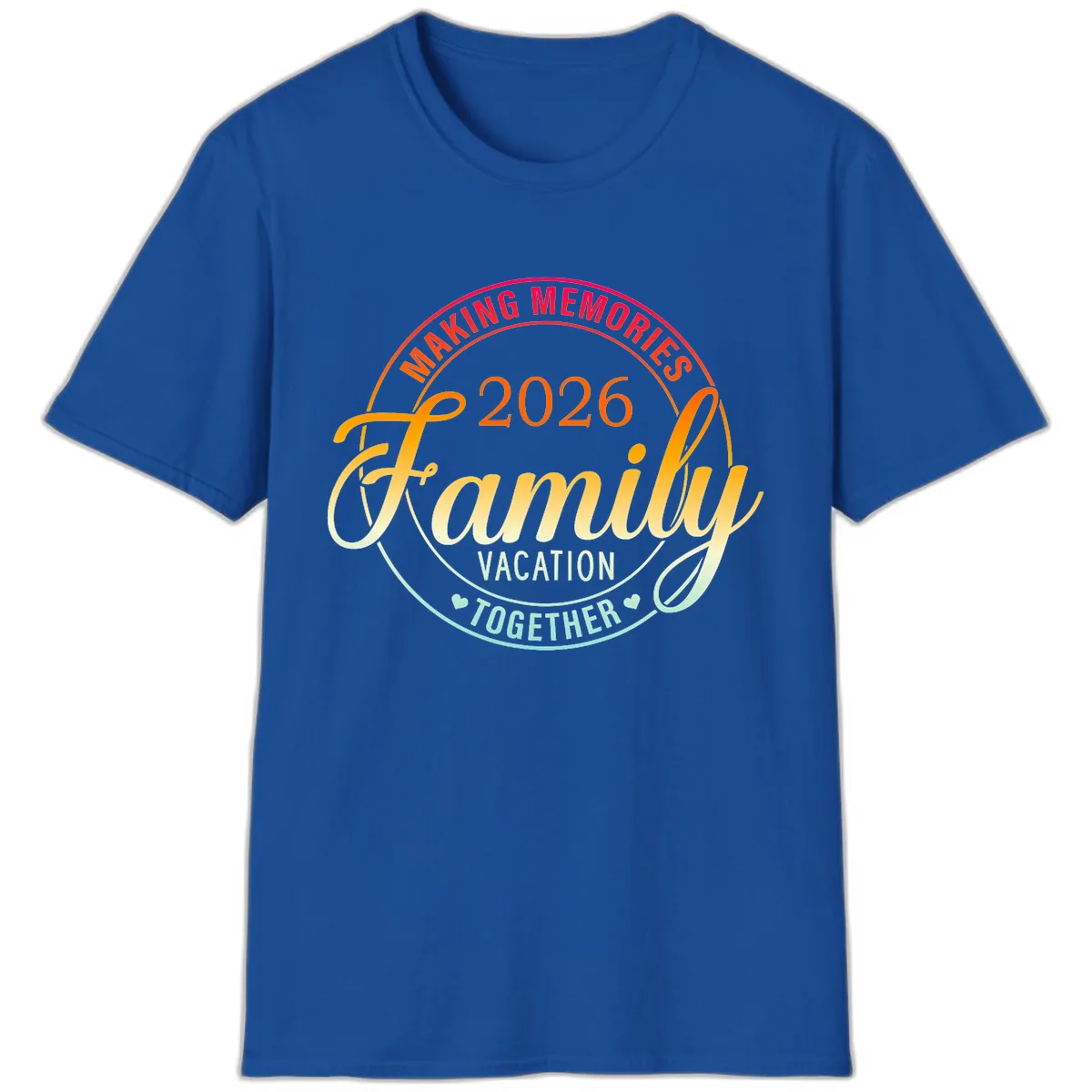 Making Memories 2026 Family Vacation Together T-Shirt in Royal