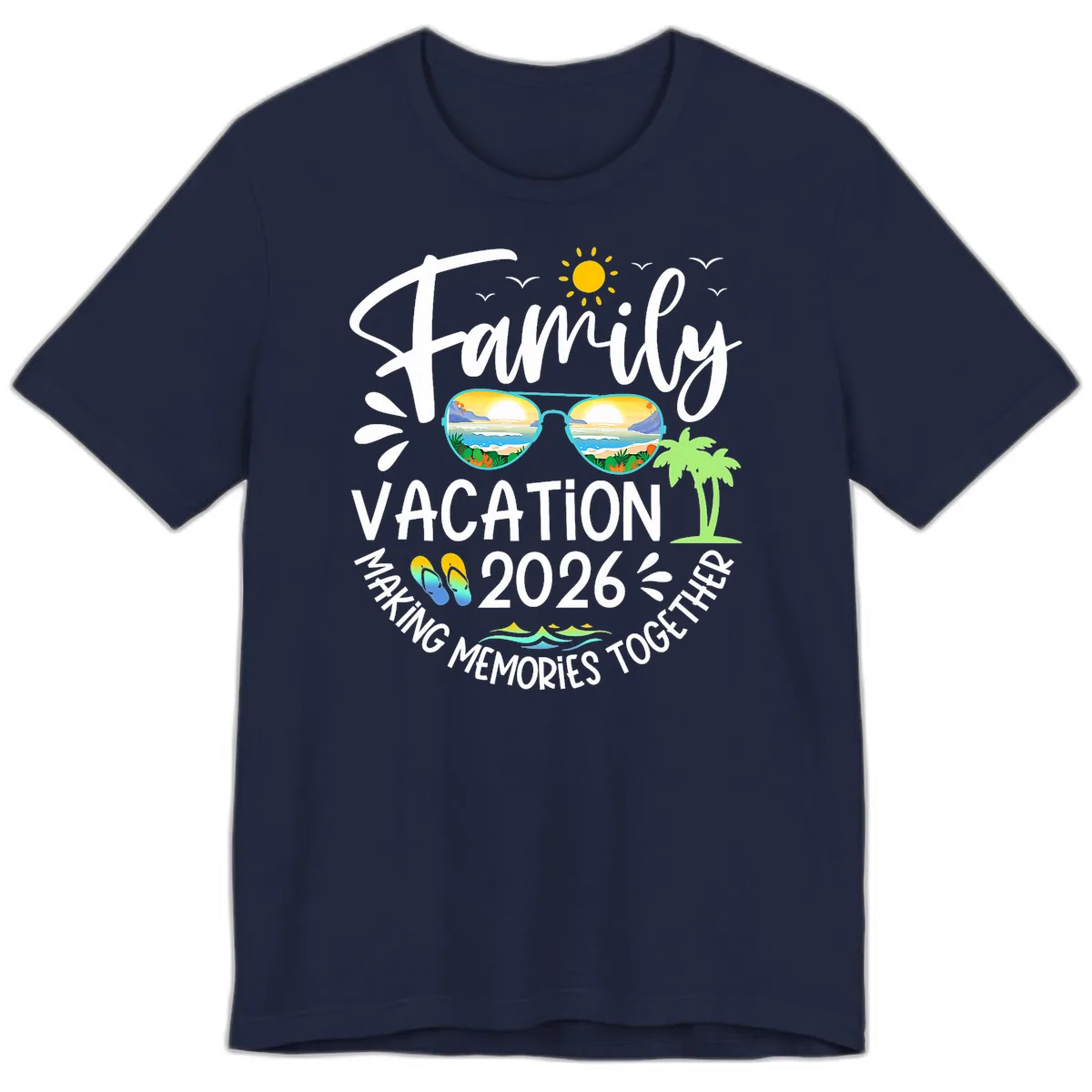 Family Vacation 2026 Making Memories Together Premium T-Shirt in Navy