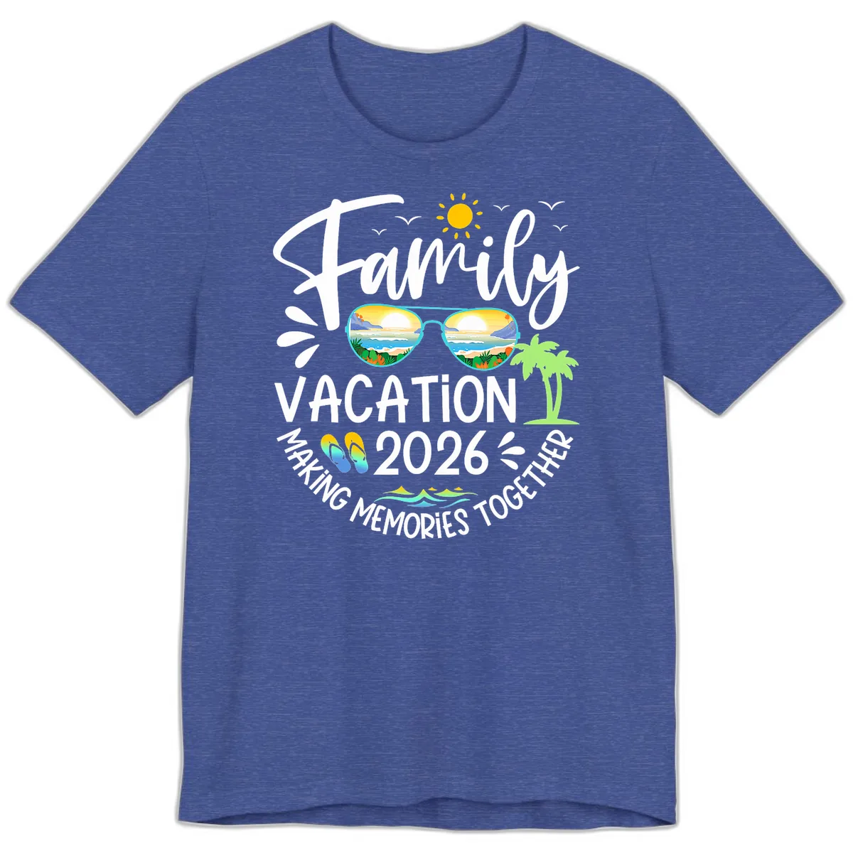 Family Vacation 2026 Making Memories Together Premium T-Shirt in Heather True Royal