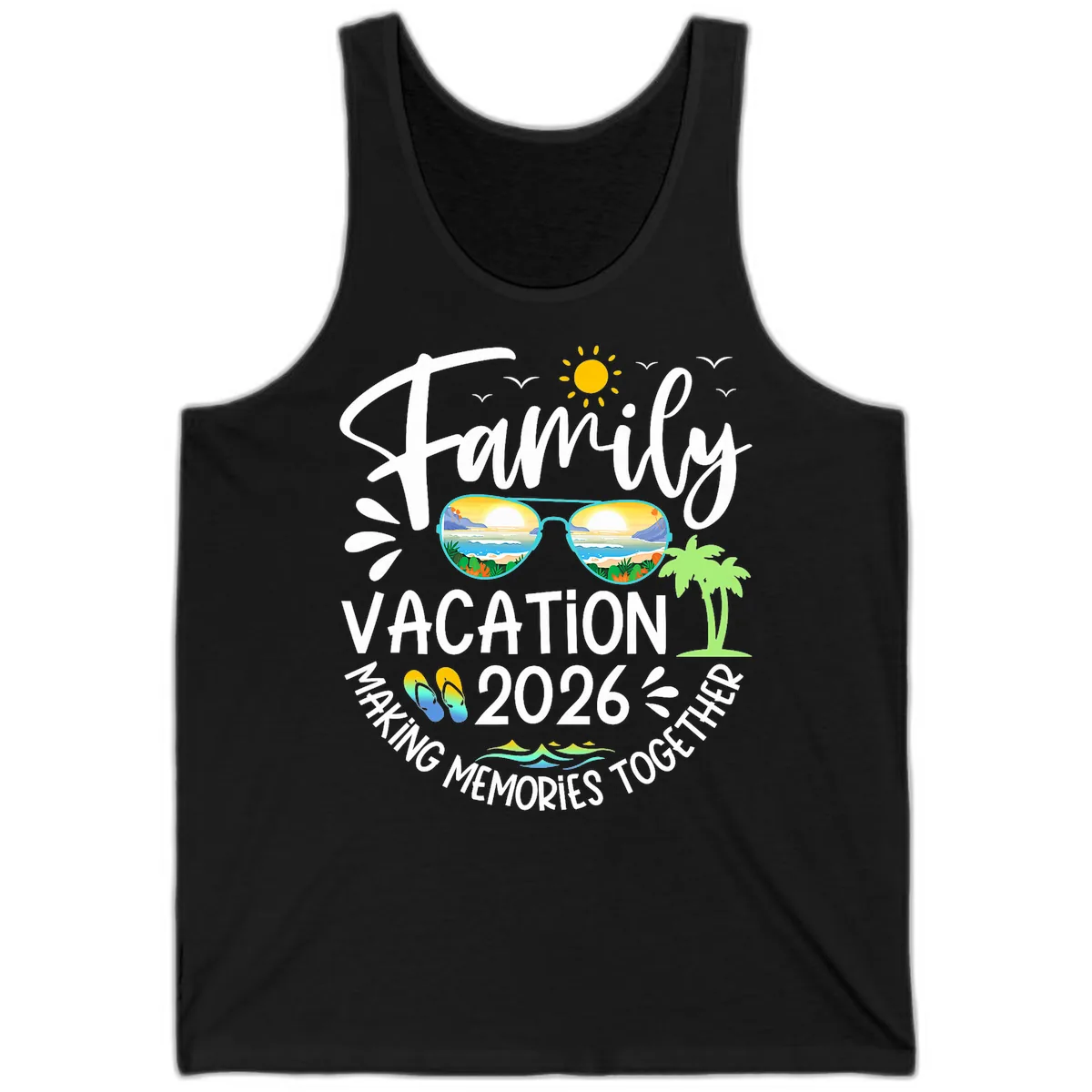 Family Vacation 2026 Making Memories Together Tank in Black