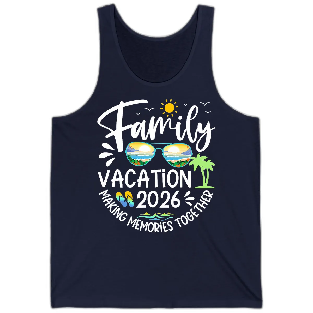Family Vacation 2026 Making Memories Together Tank in Navy