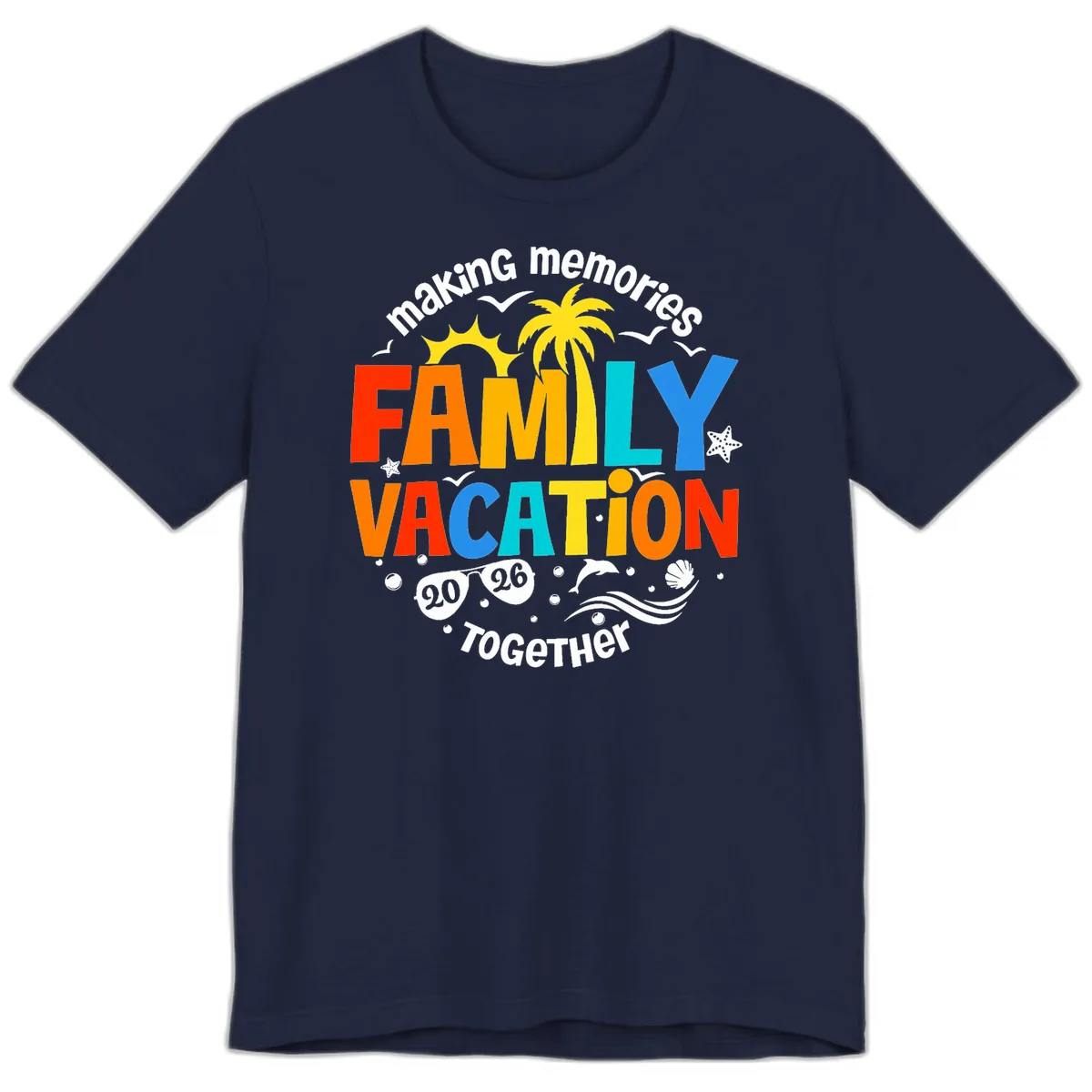 Making Memories Family Vacation 2026 Together Premium T-Shirt in Navy
