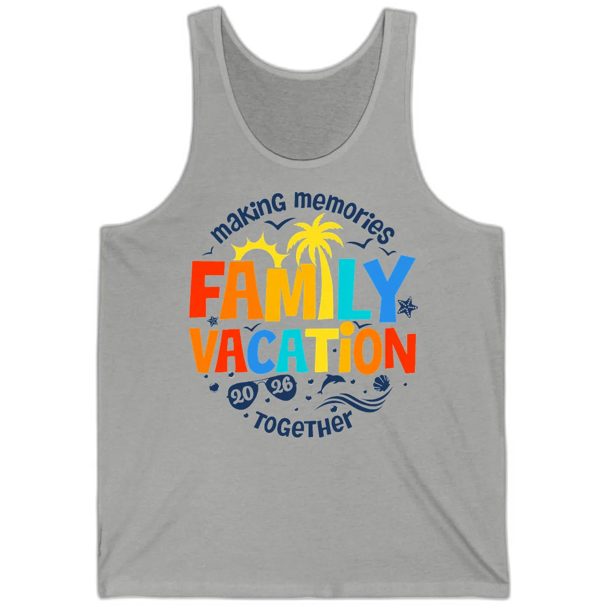 Making Memories Family Vacation 2026 Together Tank in Athletic Heather