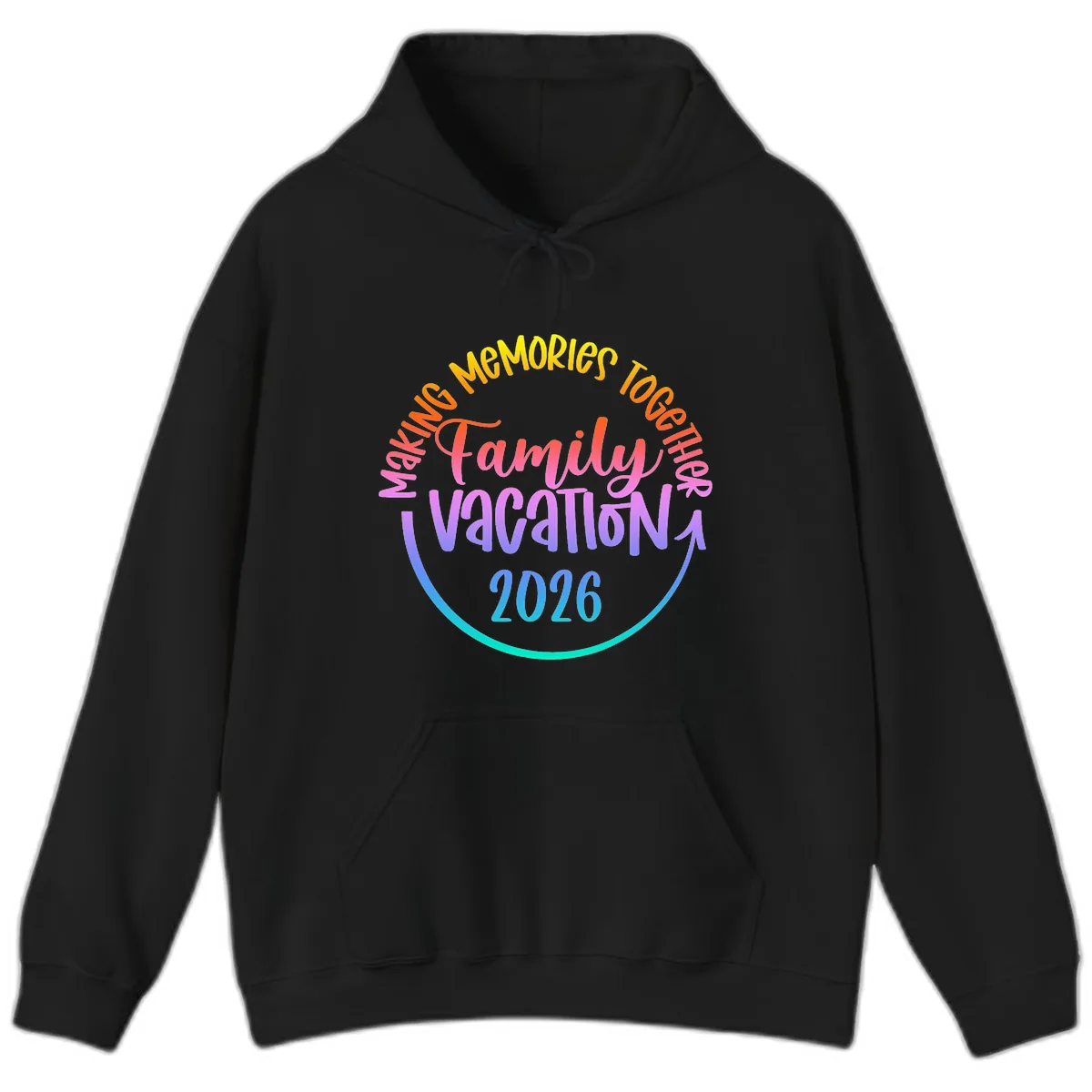 Making Memories Together Family Vacation 2026 Hoodie in Black
