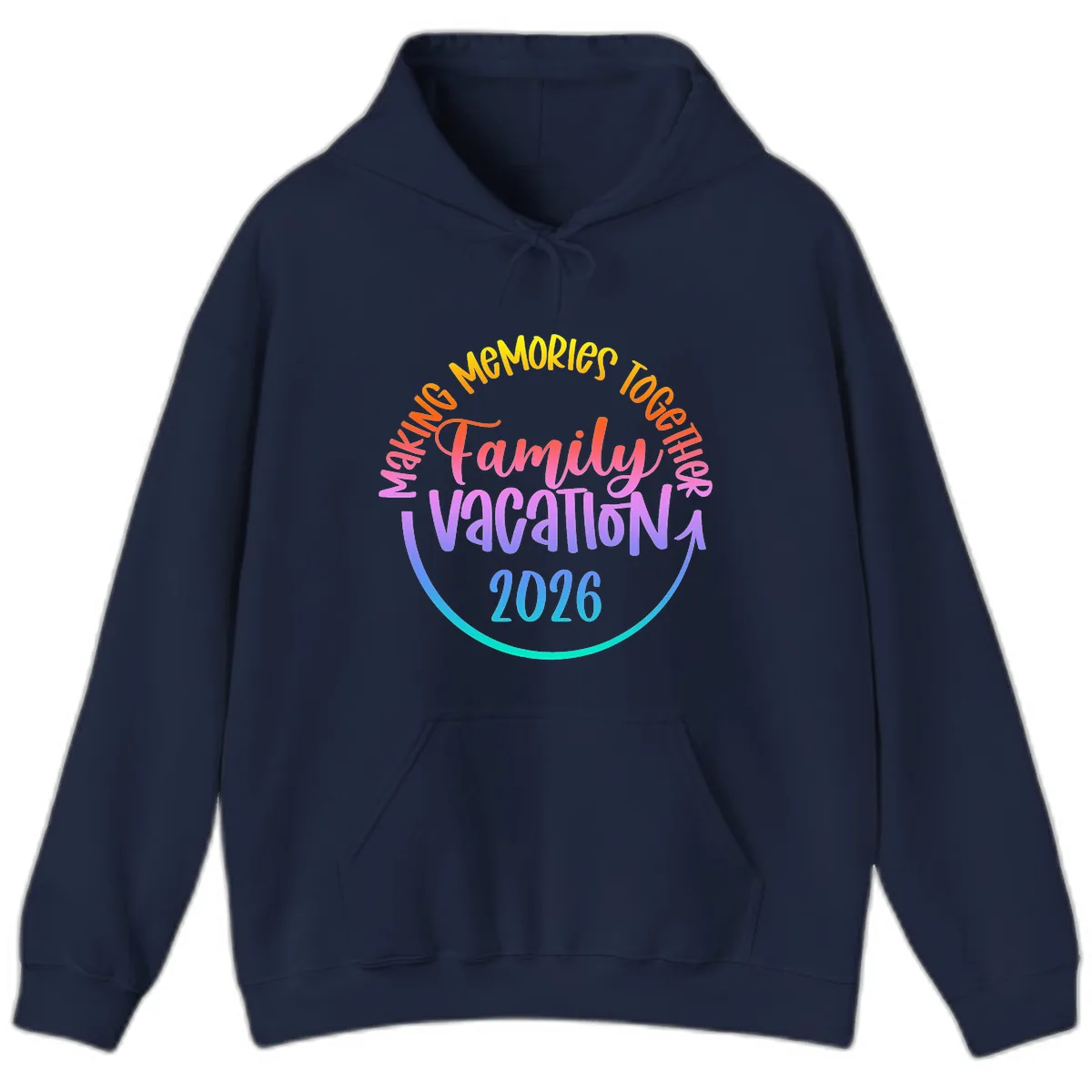 Making Memories Together Family Vacation 2026 Hoodie in Navy