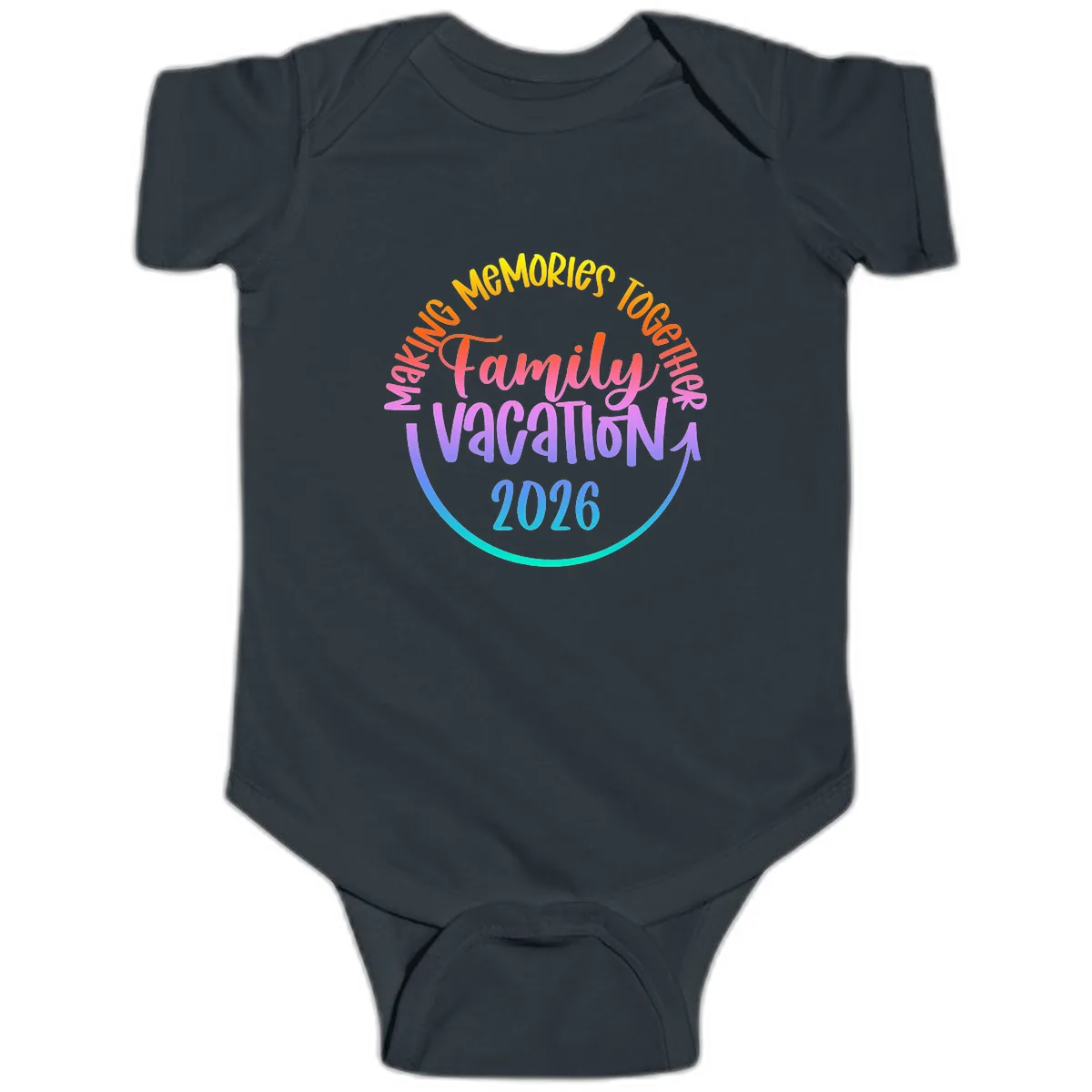 Making Memories Together Family Vacation 2026 Baby Onesie in Black