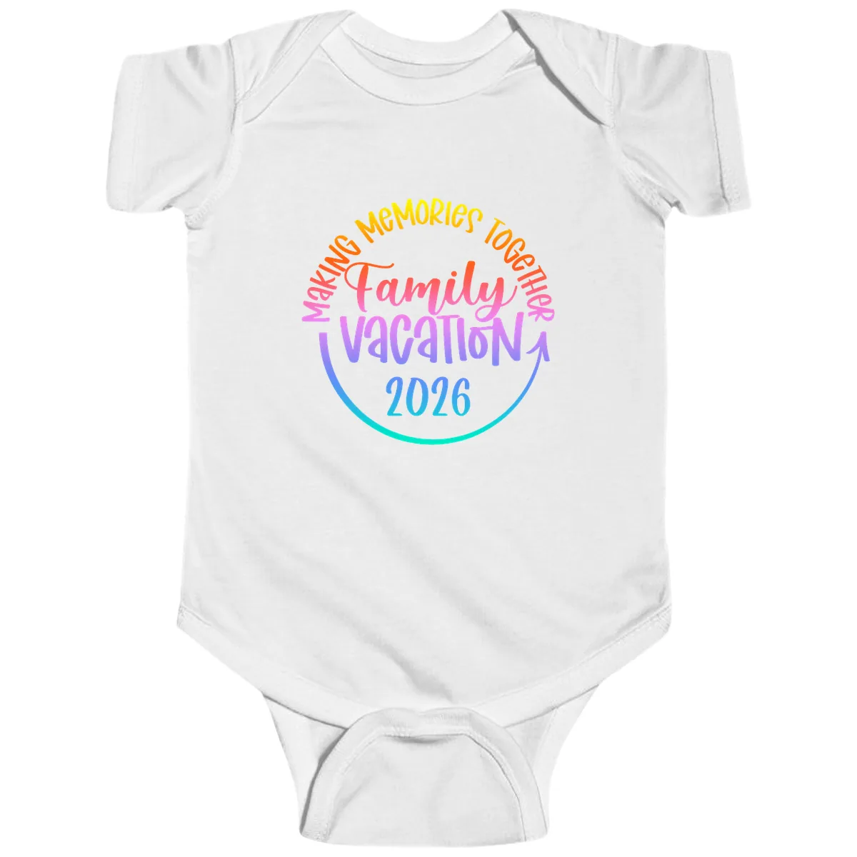 Making Memories Together Family Vacation 2026 Baby Onesie in White