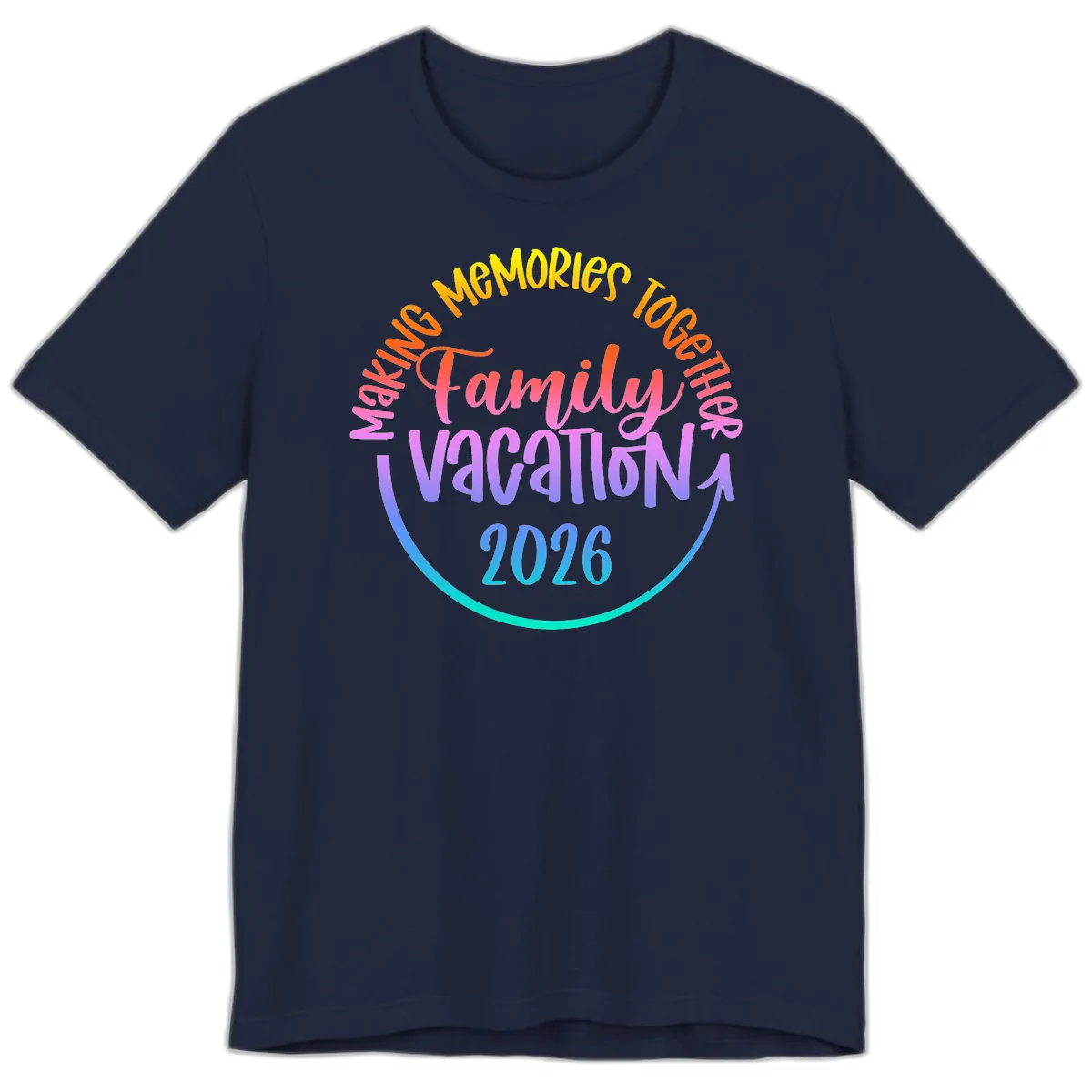 Making Memories Together Family Vacation 2026 Premium T-Shirt in Navy