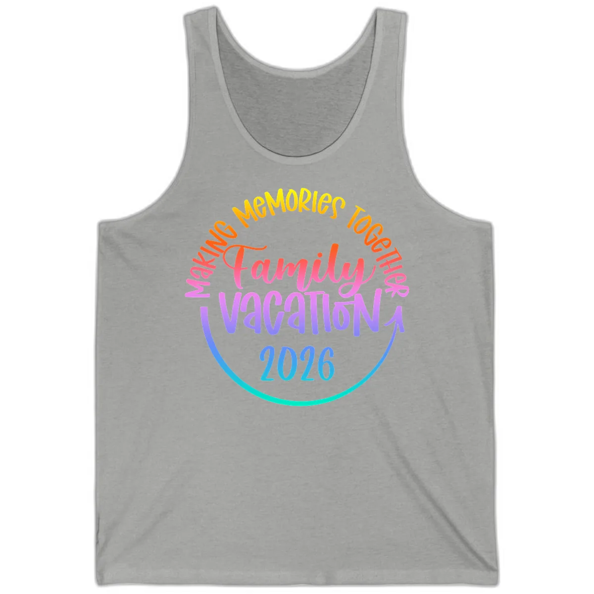 Making Memories Together Family Vacation 2026 Tank in Athletic Heather