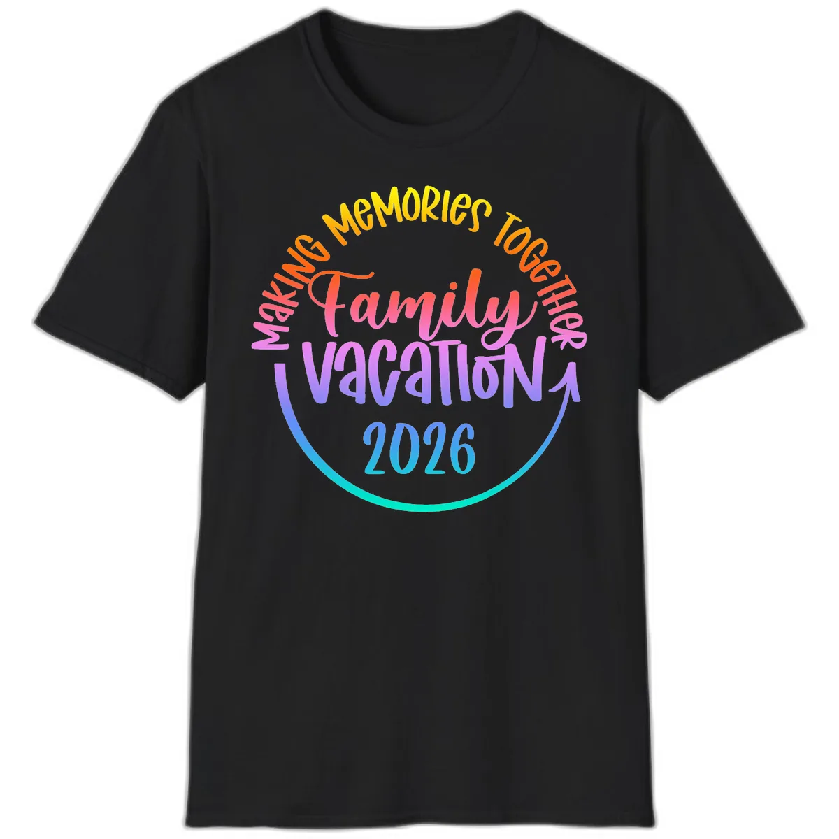 Making Memories Together Family Vacation 2026 T-Shirt in Black
