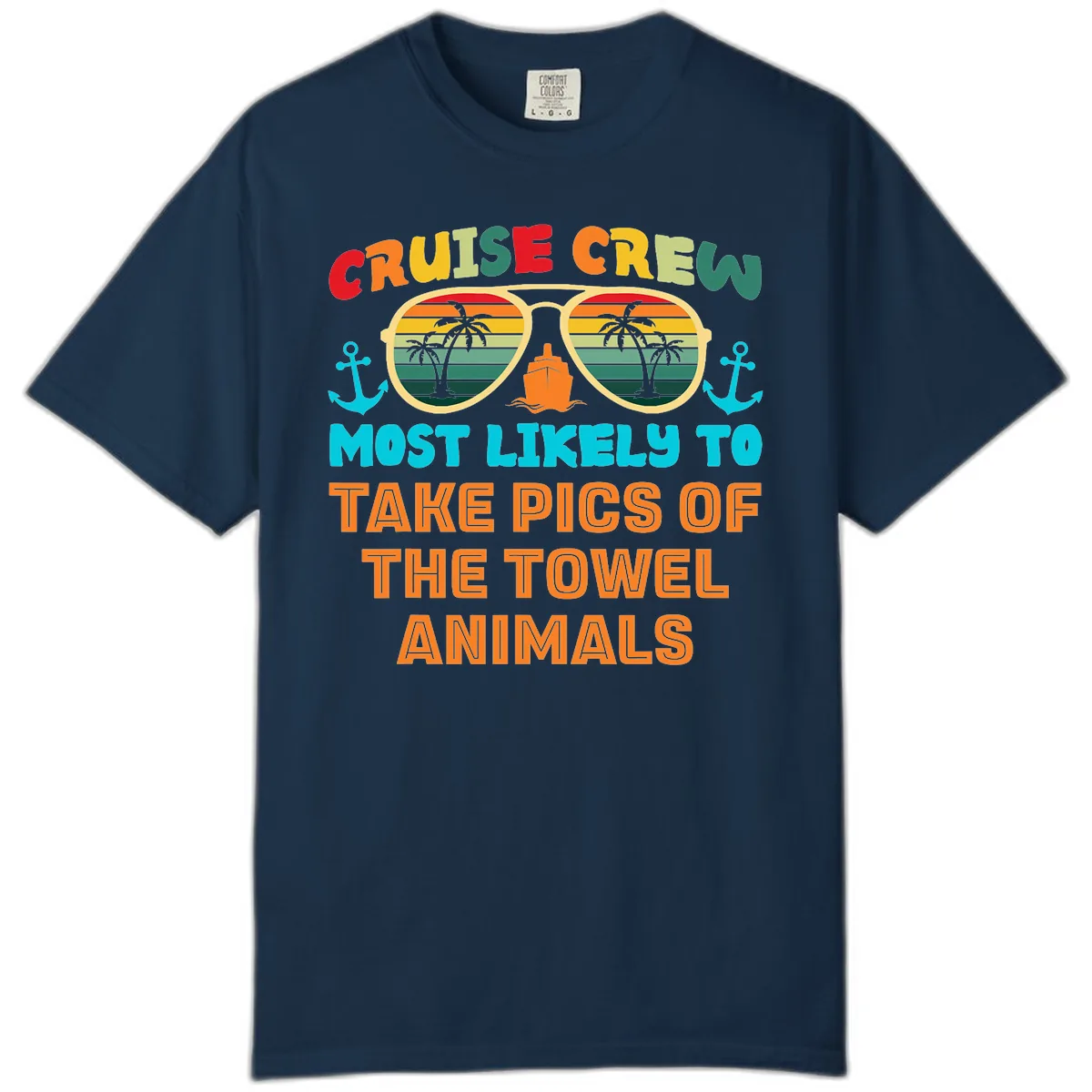 Cruise Crew Most Likely To Take Pics Comfort Color in True Navy