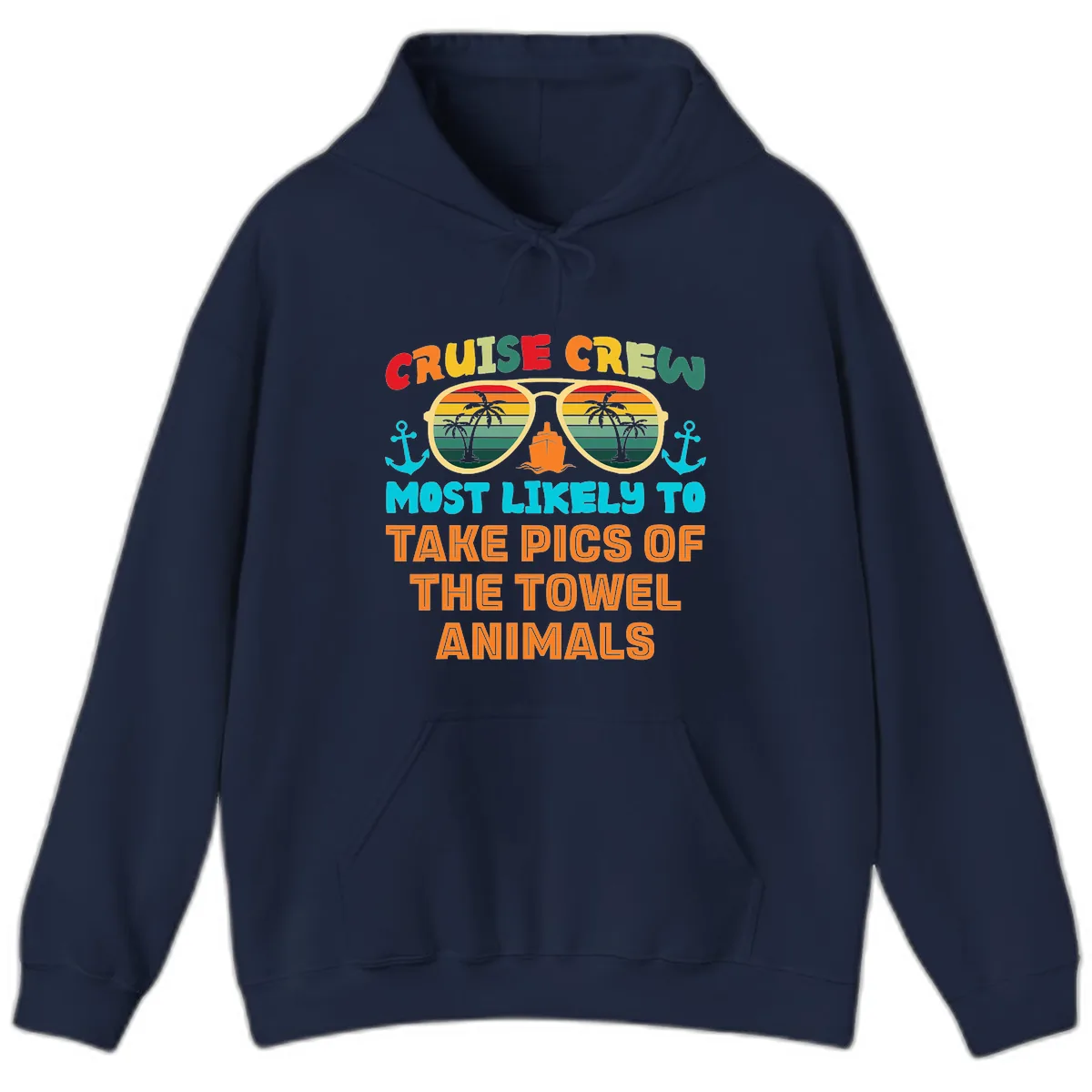 Cruise Crew Most Likely To Take Pics Hoodie in Navy