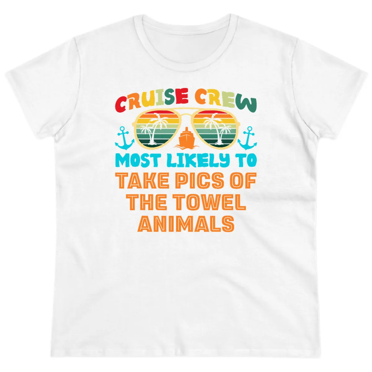 Cruise Crew Most Likely To Take Pics Ladies Tee in White