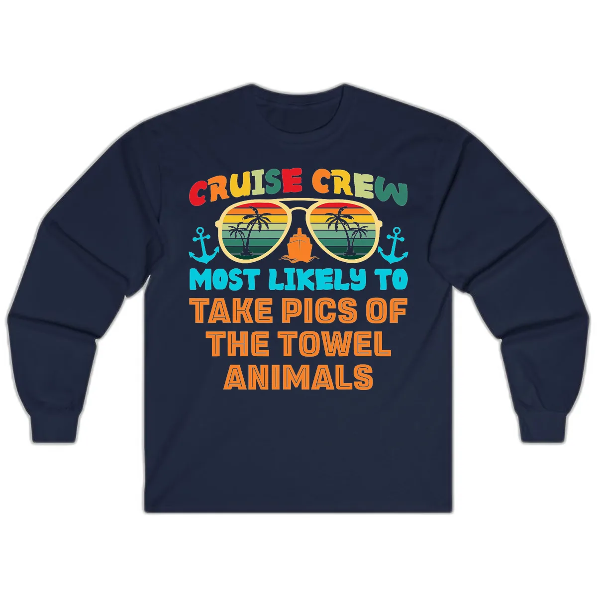 Cruise Crew Most Likely To Take Pics Long Sleeve in Navy
