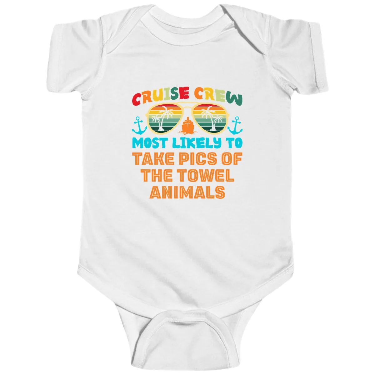 Cruise Crew Most Likely To Take Pics Baby Onesie in White