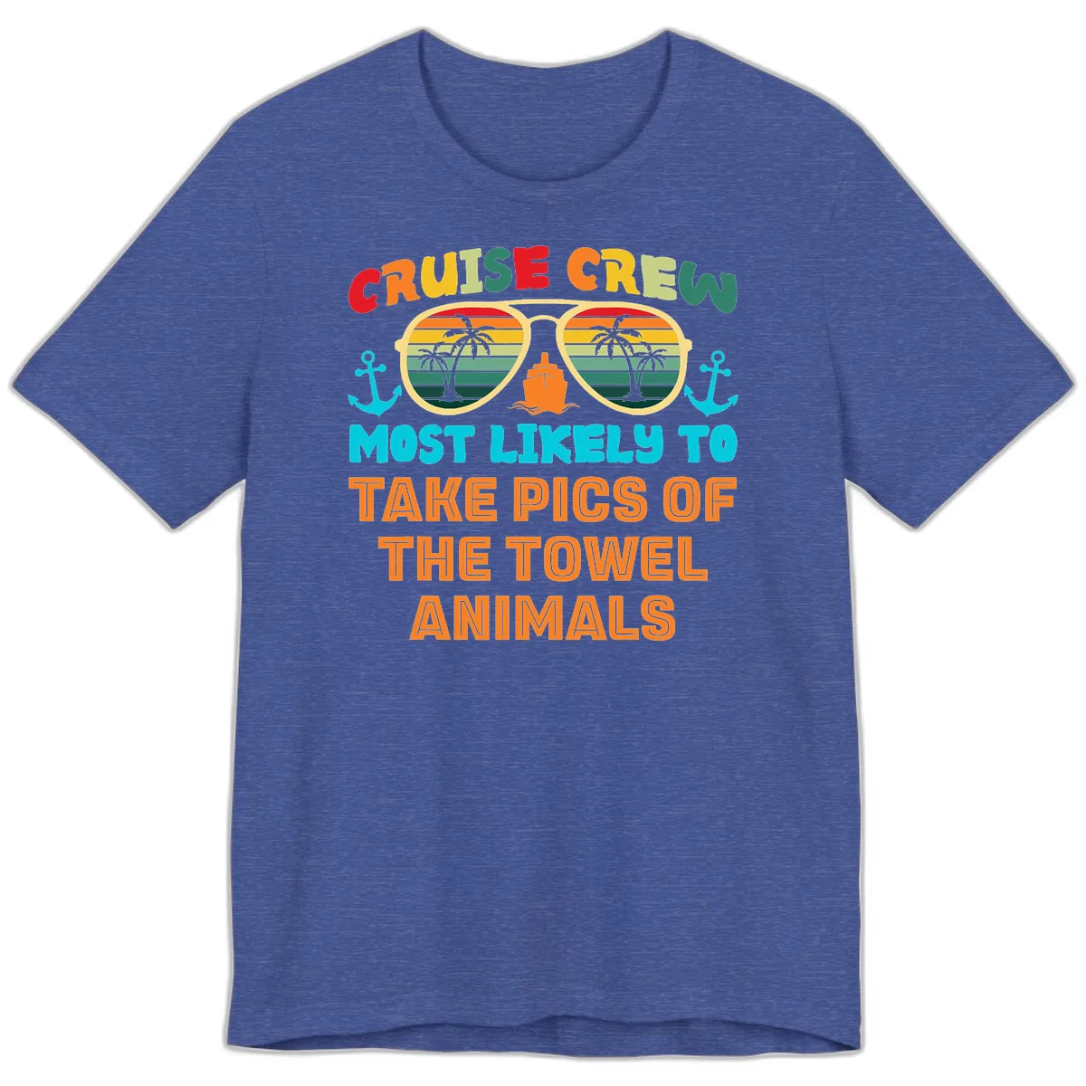 Cruise Crew Most Likely To Take Pics Premium T-Shirt in Heather True Royal
