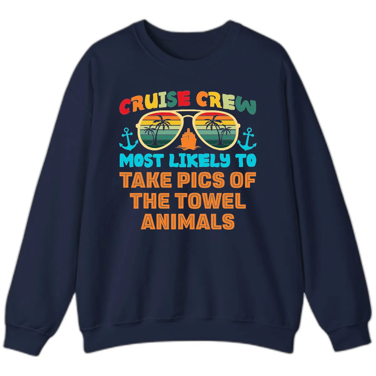 Cruise Crew Most Likely To Take Pics Sweatshirt in Navy