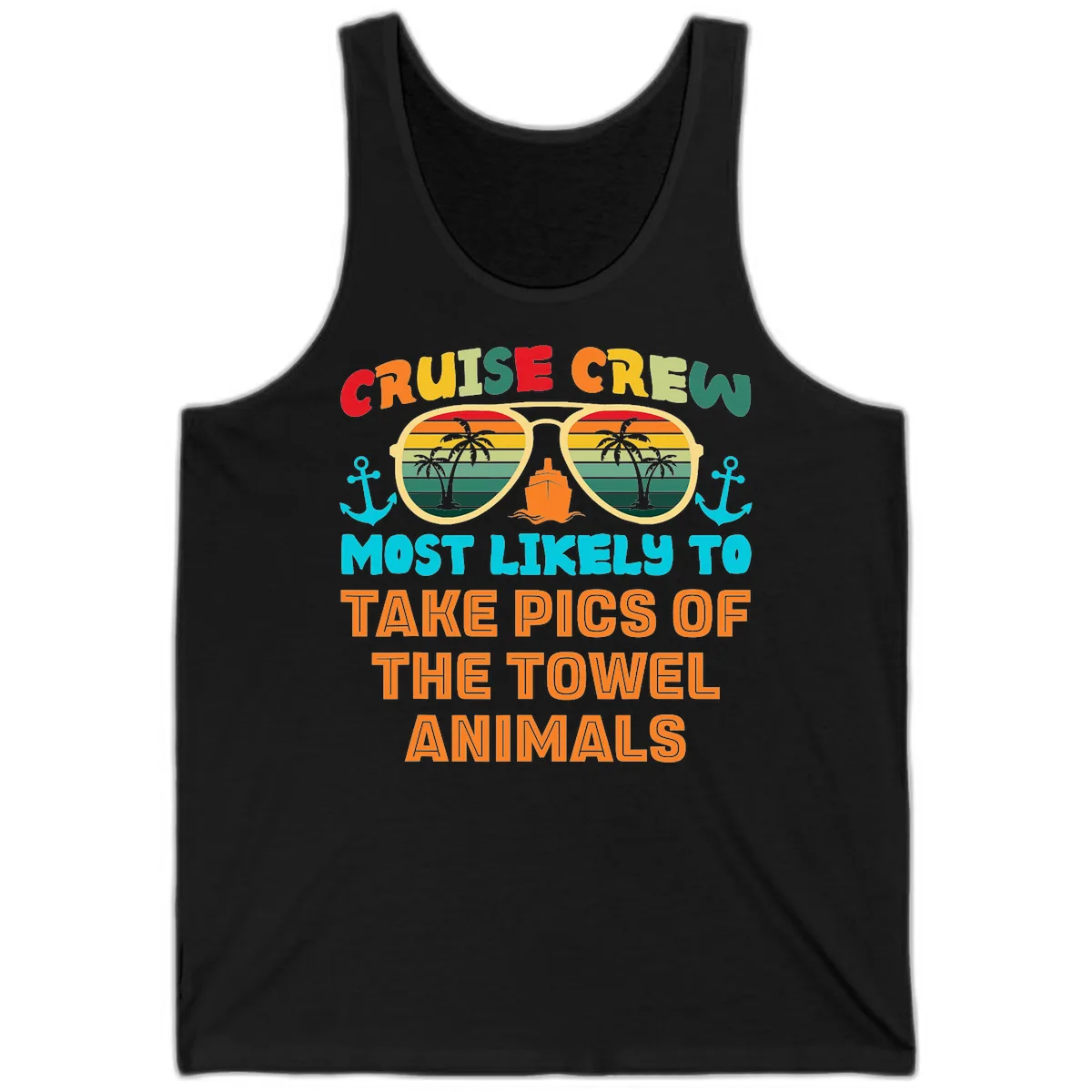 Cruise Crew Most Likely To Take Pics Tank in Black