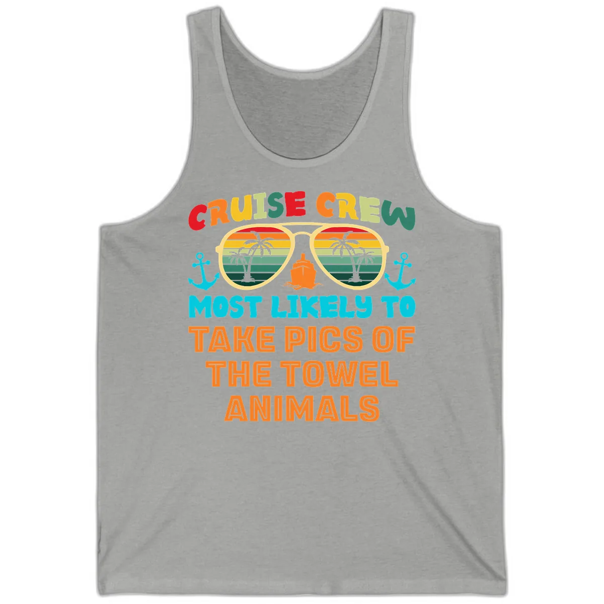 Cruise Crew Most Likely To Take Pics Tank in Athletic Heather