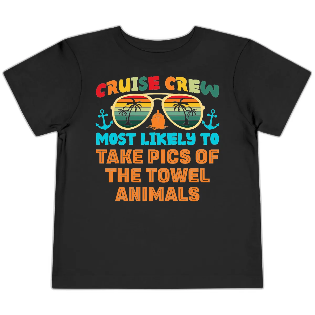 Cruise Crew Most Likely To Take Pics Toddler T-Shirt in Black