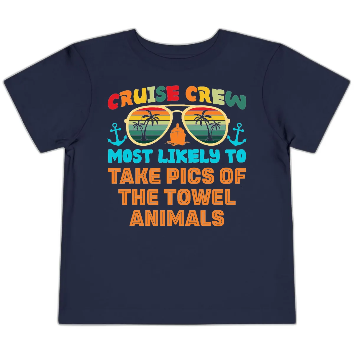 Cruise Crew Most Likely To Take Pics Toddler T-Shirt in Navy