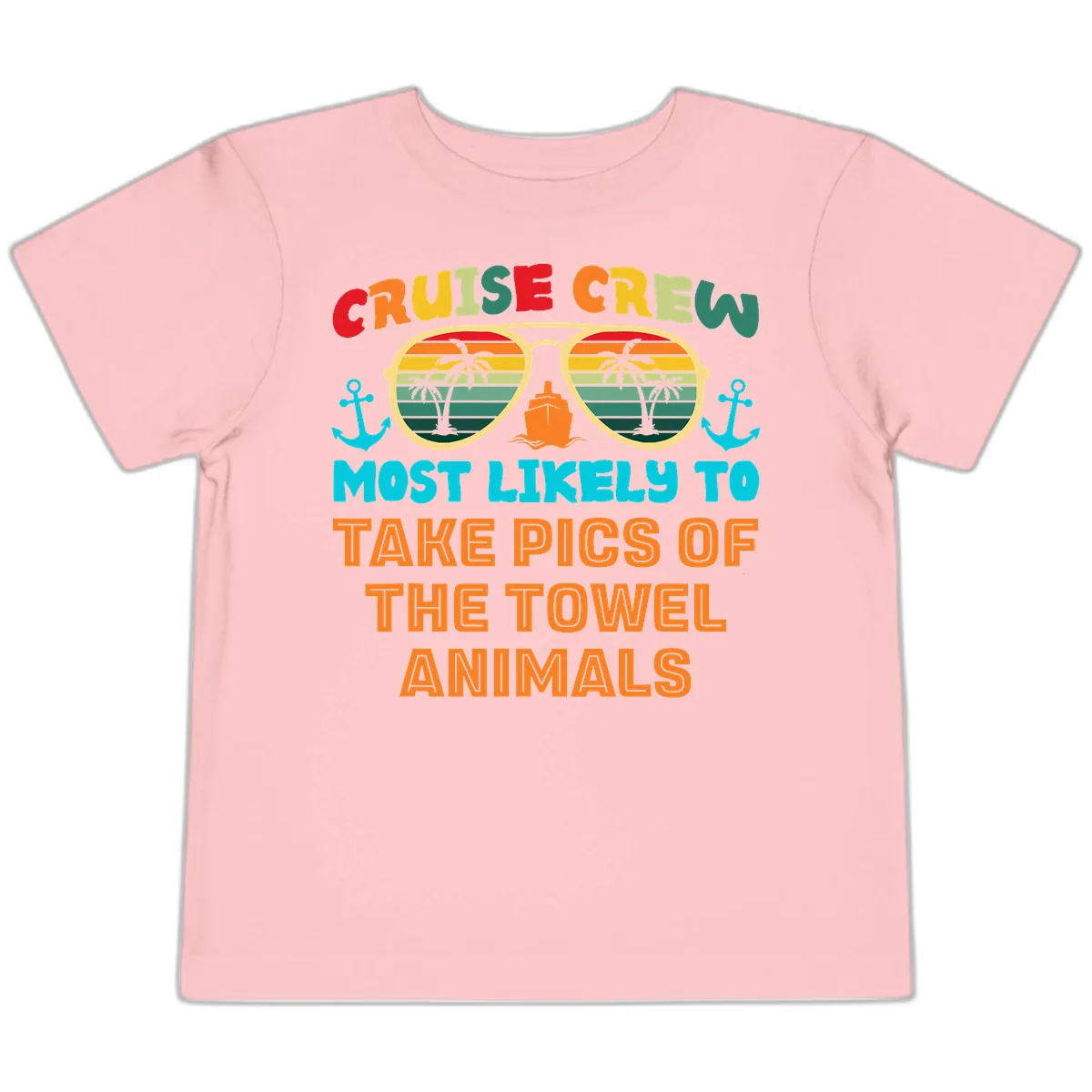 Cruise Crew Most Likely To Take Pics Toddler T-Shirt in Pink
