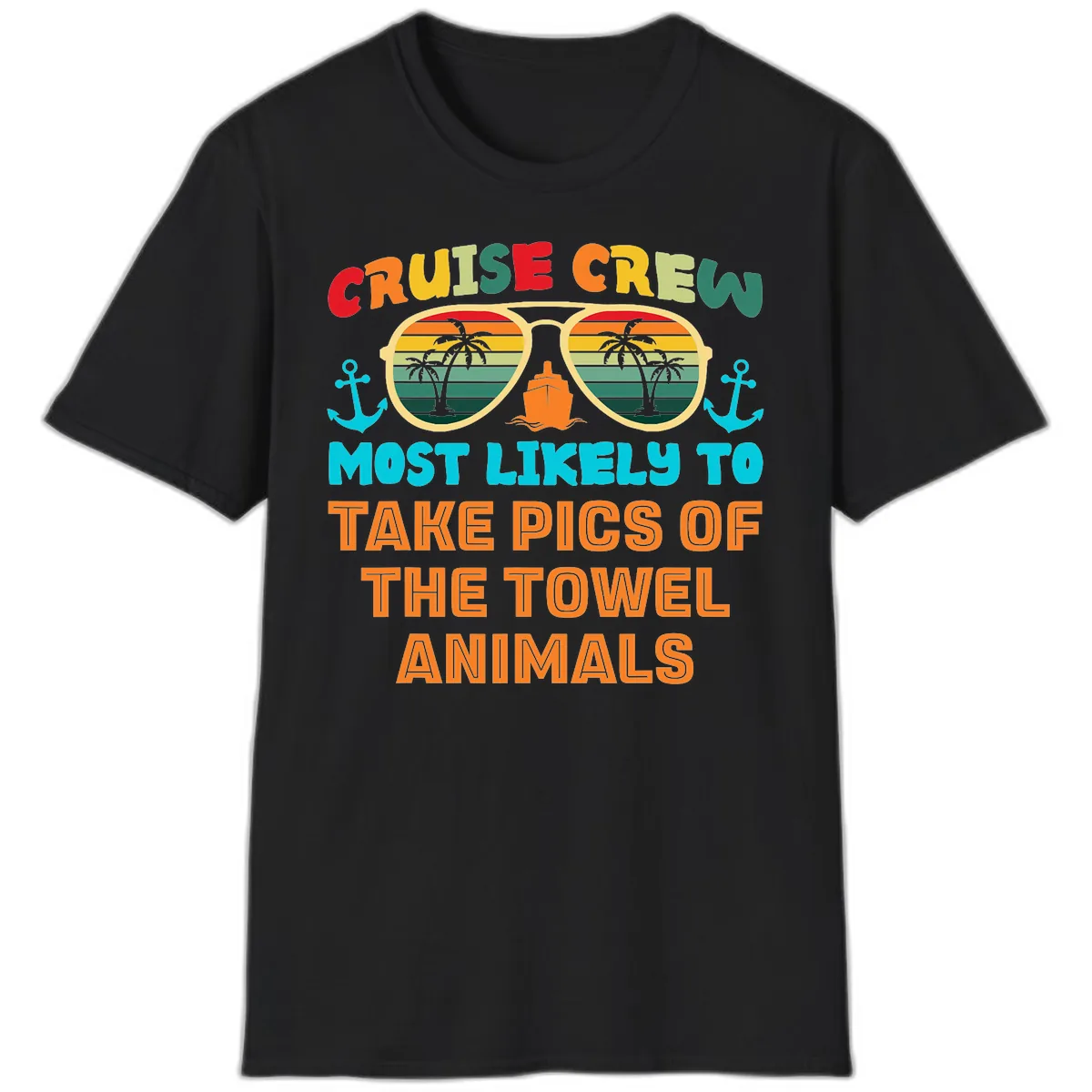 Cruise Crew Most Likely To Take Pics T-Shirt in Black