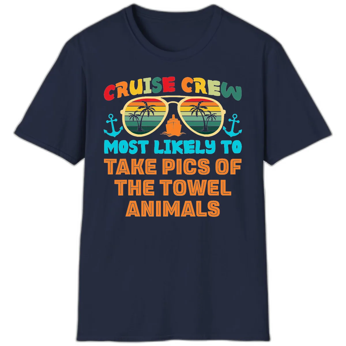 Cruise Crew Most Likely To Take Pics T-Shirt in Navy