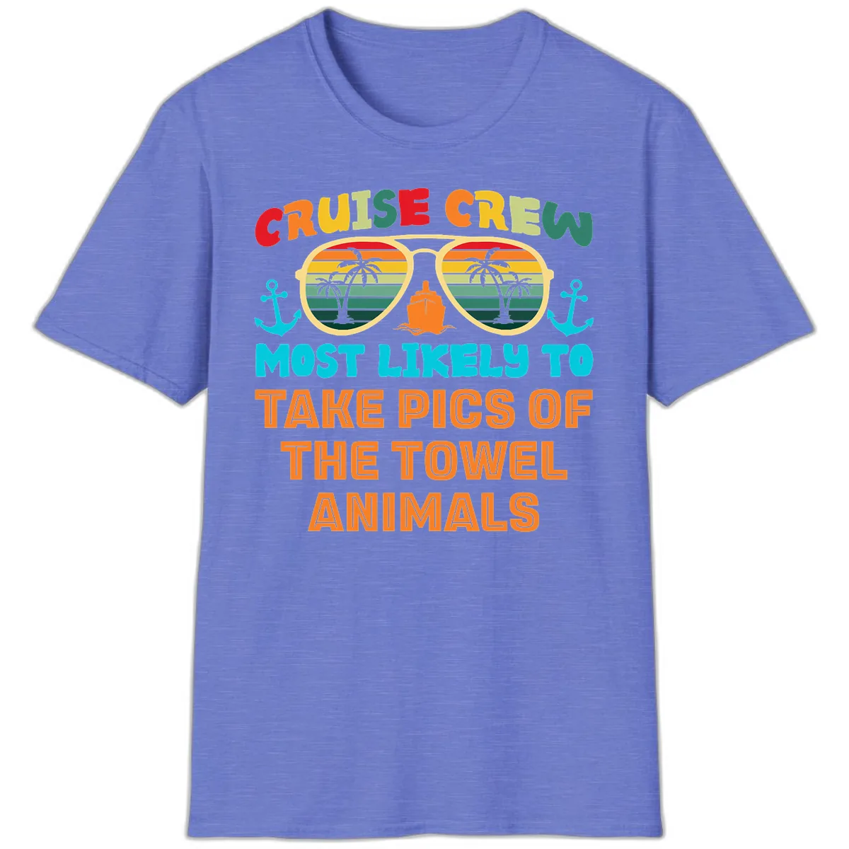 Cruise Crew Most Likely To Take Pics T-Shirt in Heather Royal