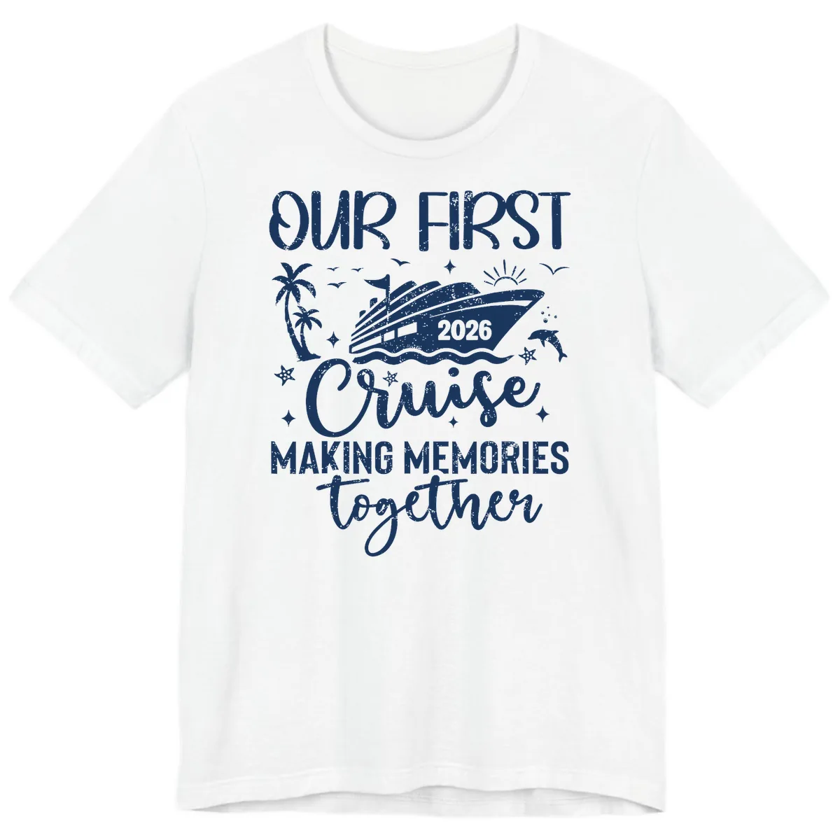 Our First Cruise 2026 Family Vacation Premium T-Shirt in White