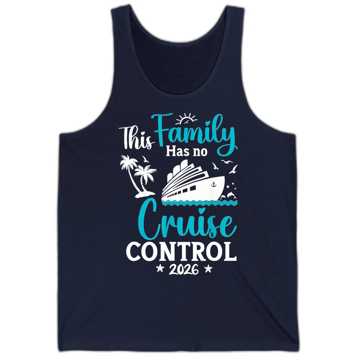 Family No Cruise Control 2026 Vacation Tank in Navy