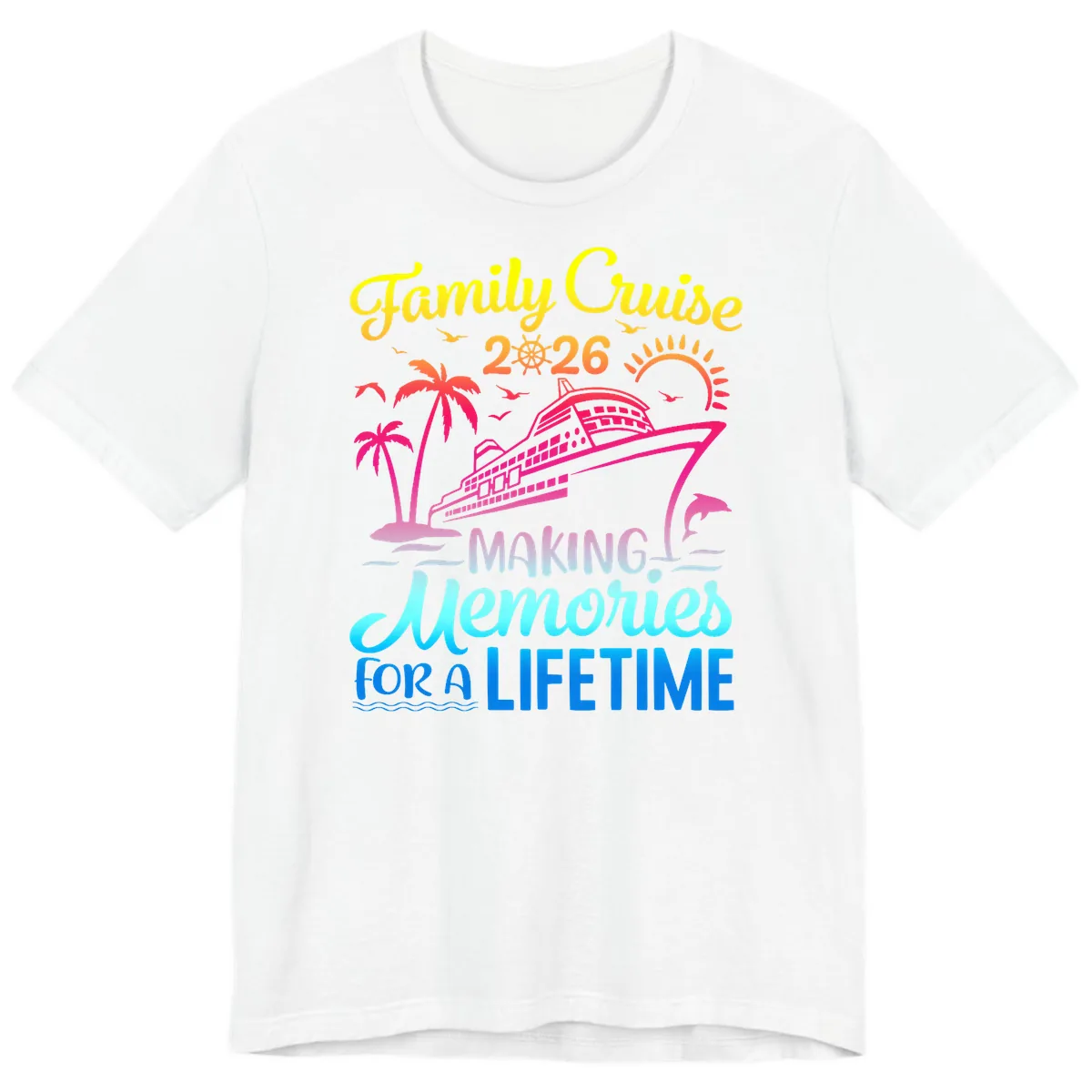 Family Cruise 2026 Making Memories Vacation Premium T-Shirt in White