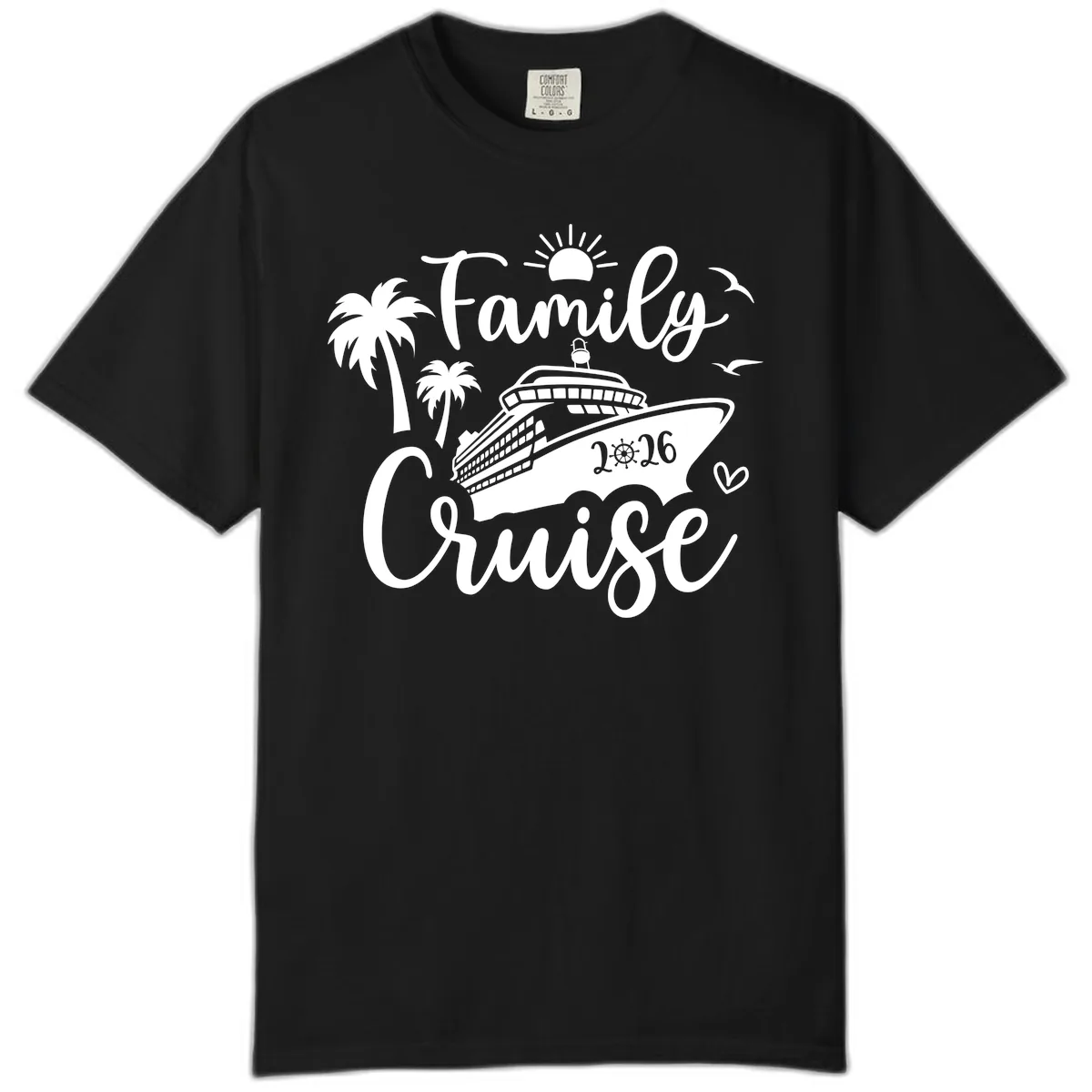 Family Cruise 2026 Tropical Vacation Comfort Color in Black