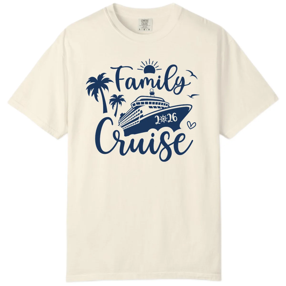 Family Cruise 2026 Tropical Vacation Comfort Color in Ivory
