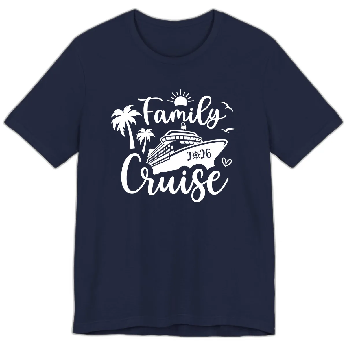 Family Cruise 2026 Tropical Vacation Premium T-Shirt in Navy