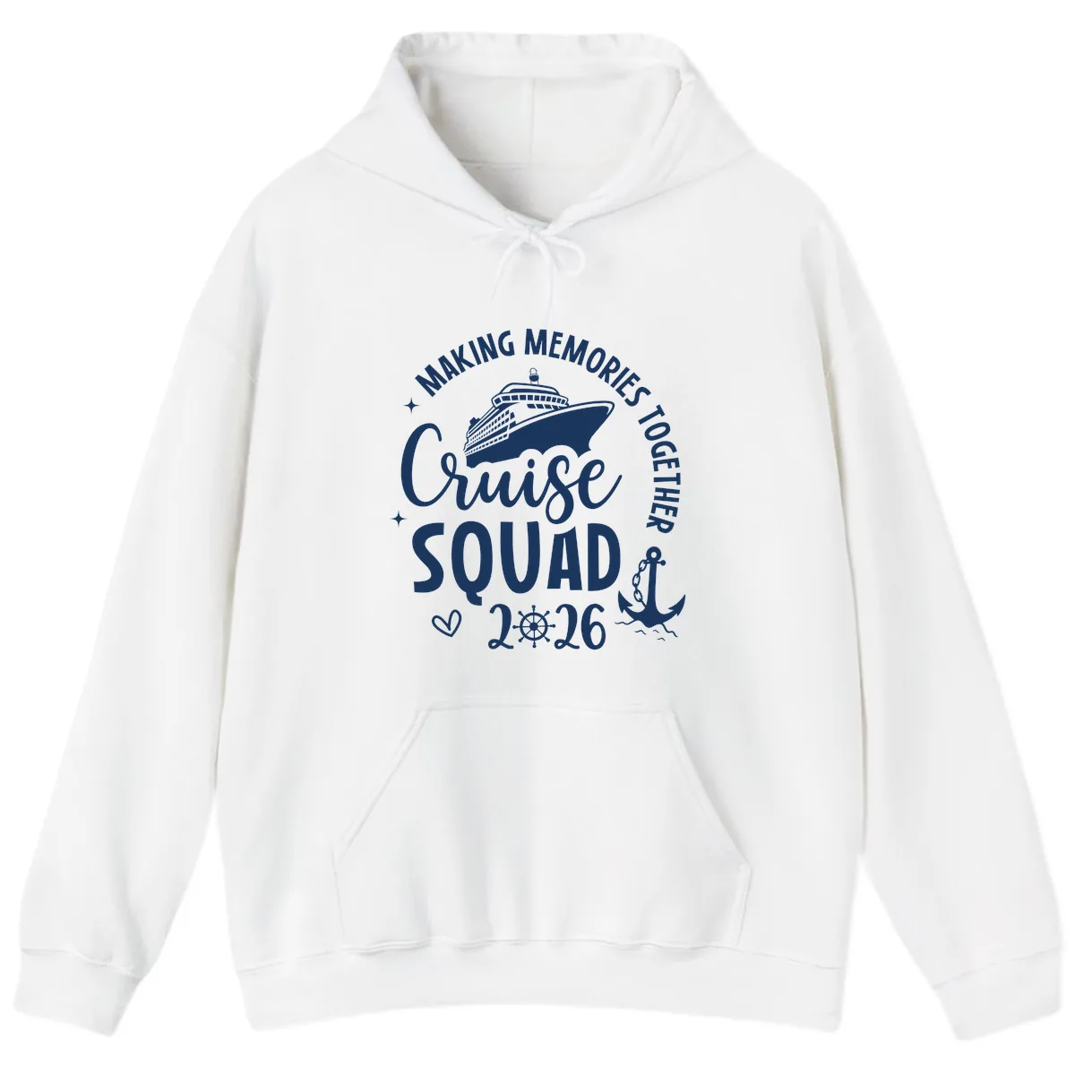 Making Memories Cruise Squad 2026 Family Trip Hoodie in White