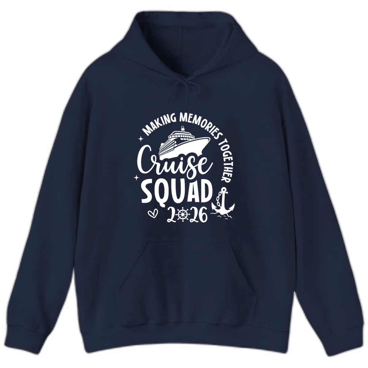 Making Memories Cruise Squad 2026 Family Trip Hoodie in Navy