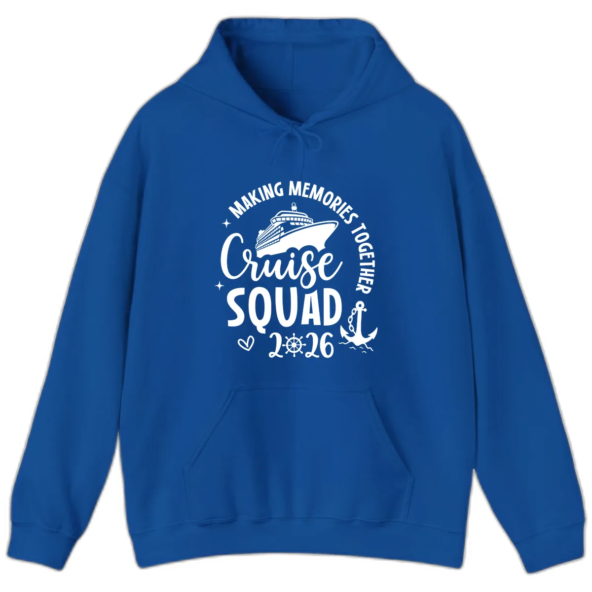 Making Memories Cruise Squad 2026 Family Trip Hoodie in Royal