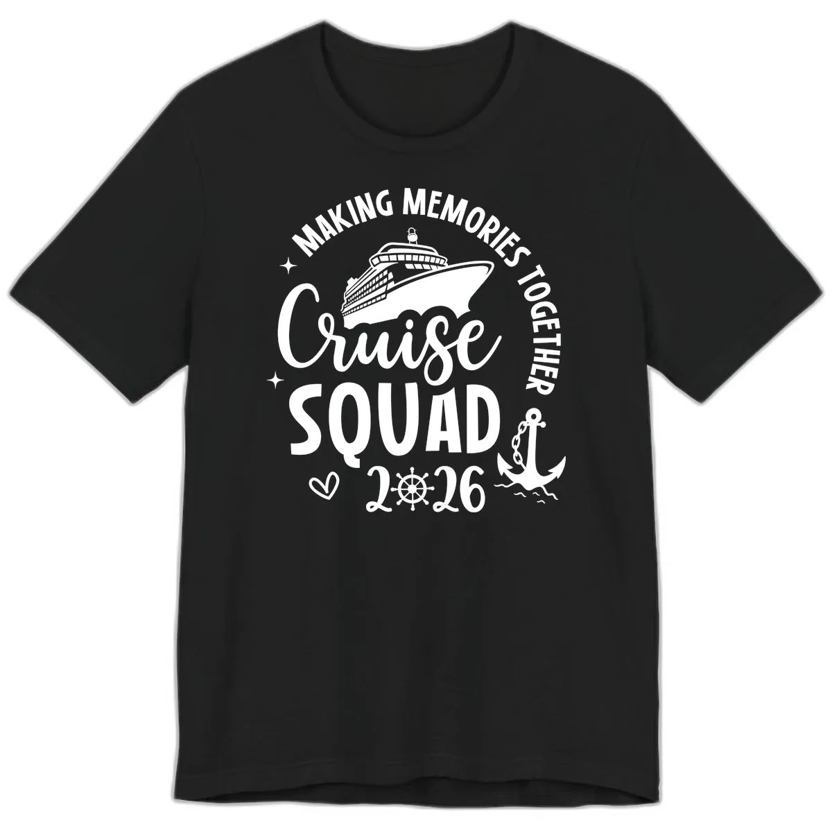 Making Memories Cruise Squad 2026 Family Trip Premium T-Shirt in Black